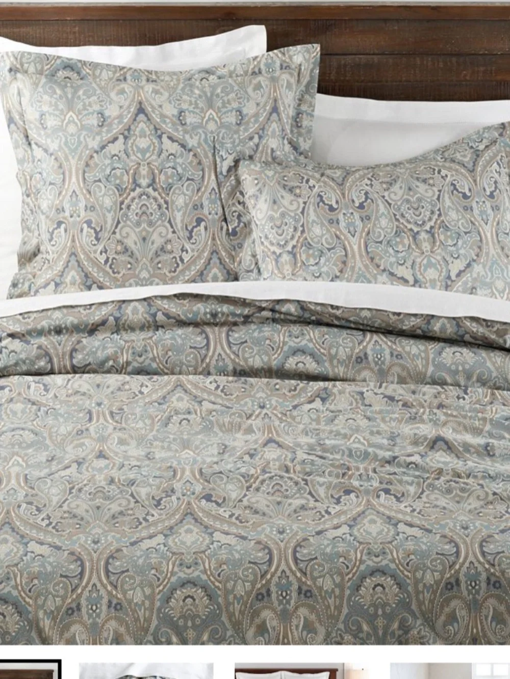 Pottery Barn Mackenna Paisley Percale Sham Euro 1 NWT